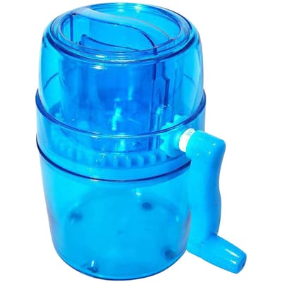 Broyeur à glace manuel Broyeur à glace domestique Broyeur à glace rotatif Coupe-glaçons Mini glace portable bleu