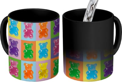 Magische Mok - Foto op Warmte Mokken - Koffiemok - Art- Snoep - Kleurrijk - Magic Mok - Beker - 350 ML - Theemok