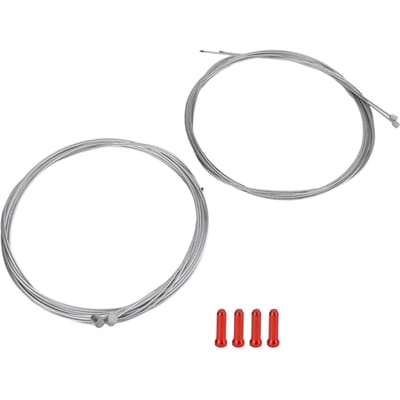Fietsderailleur Schakelkabels en Remkabels Set met Eindkrimpers voor Mountainbike Racefiets gray