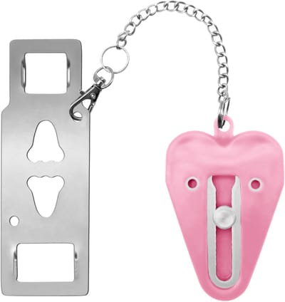 Purepeak Draagbaar Deurslot - Portable Door Lock - Reis Slot Deur - Deurstopper - Roze