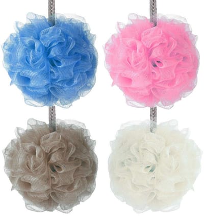 Jhubersproducts - Mesh Bad Douche Bal - Lichaamsborstel Bal - Verzorgt en verzacht de huid - 4 kleuren - Bad Luffa - Perfect voor dagelijks gebruik -