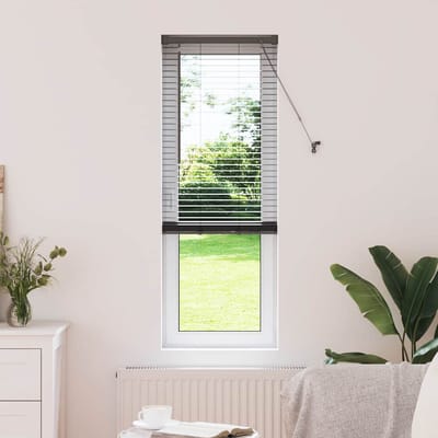 vidaXL - Venetiaanse - jaloezie - Zwart - 175 - x - 45 - cm - 25 - mm - Aluminium