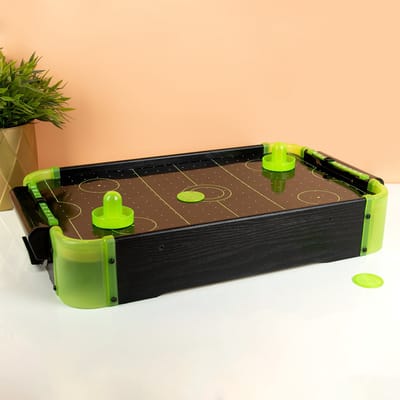 Mini Air Hockey Tafel - Glow in the Dark - 50 x 31 x 9 cm - Speelgoed - Kleine Air hockey