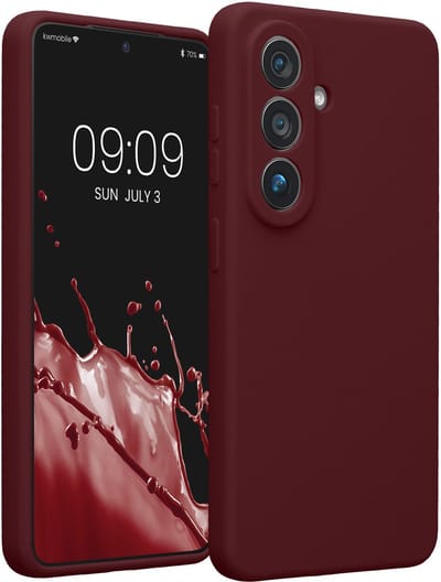 kwmobile telefoonhoesje geschikt voor Samsung Galaxy S26 - TPU backcover met siliconen coating - Smartphone case in bordeaux-violet