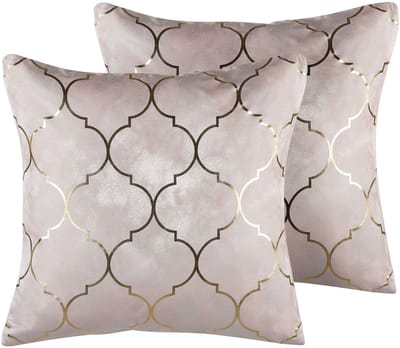 ALYSSUM - Sierkussen set van 2 - Roze - 45 x 45 cm - Polyester
