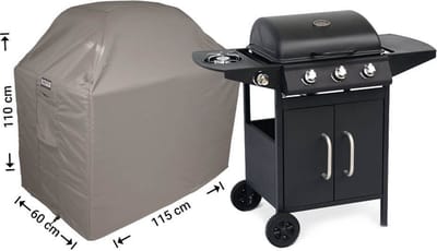 Raffles Covers BBQ hoes - 115 x 60 H: 110 cm - RBBQ115 - Waterdicht - Ademend - UV-bestendig - Elastisch rijgkoord - Beschermhoes tuinmeubelen