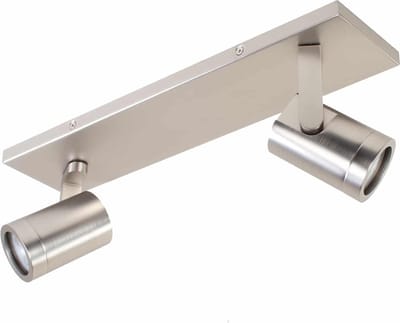 Opbouwspot Aston | Nickel Metaal | Rechthoek | GU10 | 2-voudig | 40cm