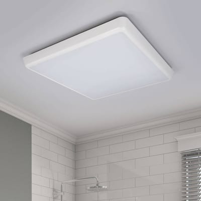 Arcchio LED plafondlamp Augustin, 40 x 40 cm, wit, IP54