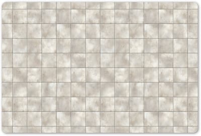 Placemats 45x30 cm - Placemat kunststof - 1 stuk - Tegels - Natuurlijk - Grijs - Borden onderleggers - Decoratie voor op tafel - Keuken tafeldecoratie accessoires - Vinyl onderlegger - Tafelversiering