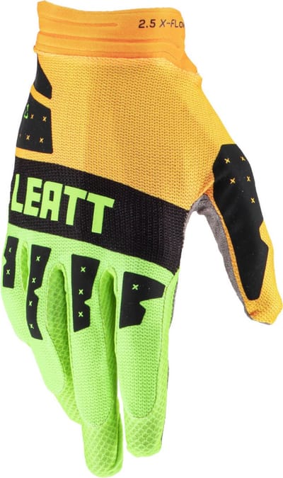 Leatt Moto 2.5 X-Flow Contrast Zwart Groen Geel Motorcross Handschoenen - Handschoen
