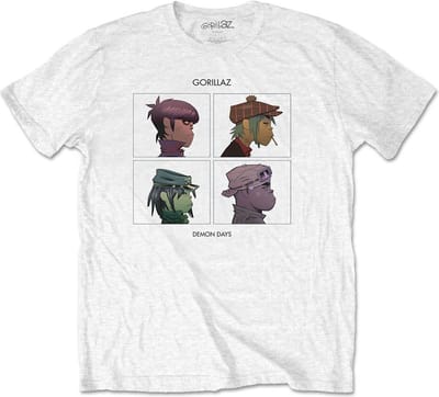 Gorillaz - Demon Days Heren T-shirt - S - Wit