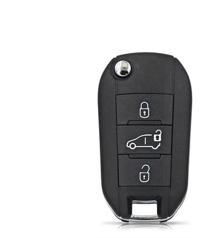 XEOD Autosleutelbehuizing - sleutelbehuizing auto - sleutel - Autosleutel geschikt voor: Peugeot - Citroen - Opel 3 Knops smart sleutel HU83