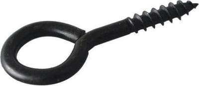 Schroefoog - zwart - 3.0 x 16 mm (4 stuks)