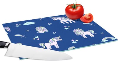 Glazen Snijplank - 28x20 - Unicorn - Sterren - Patroon - Snijplanken Glas