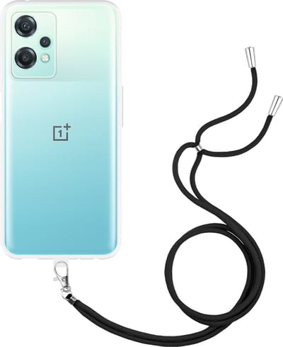 Cazy hoesje met koord geschikt voor OnePlus Nord CE 2 Lite Hoesje met Koord - Flexibele Case - Transparant