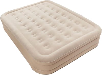 Opblaasbaar Bed - Luchtbed - Extra Slaapplaats - Ingebouwde Pomp - Hoog Dubbel - Blauw