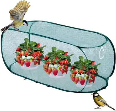 Beschermingsnet voor tuinnet, insectennet, met frame van staaldraad, tegen stof, muggen, vogels voor groenten, fruit, bloemen, tomaten