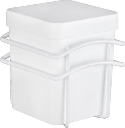 WENKO Universele doos Classic Plus - cosmetische doos, katoenen doos met hoogwaardige roestbescherming, staal, 10,5 x 12,5 x 13 cm, wit