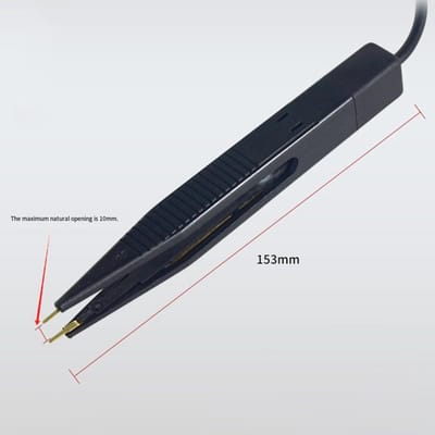 Multimeter Pincet - Meetkabel Clips - Componenten Meten - Nauwkeurige Kleine Onderdelen - 1m Kabel - Zwart