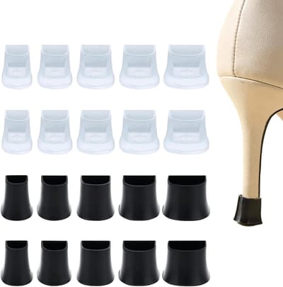 10 Paar Transparante Heel Protectors voor Hakken - Bescherming voor Gras, Bruiloften en Buitenactiviteiten - Verkrijgbaar in 5 Maten