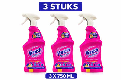 Vanish Oxi Action Spray Vlekverwijderaar – Voordeelset 3 Stuks – Voorbehandeling Tegen Hardnekkige Vlekken – Gekleurde Was