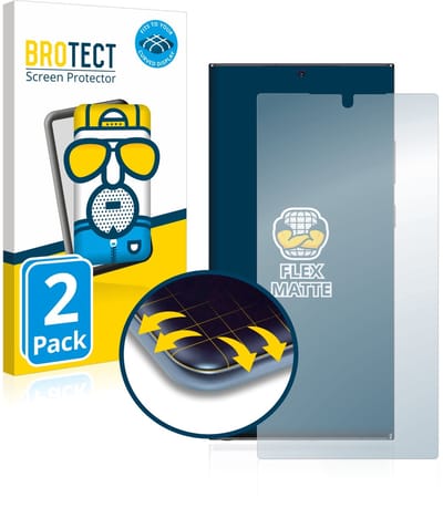 BROTECT - Screenprotector voor Samsung Galaxy Note 20 Ultra 5G - Folie Beschermfolie matte volledig dekking 2 Stuks