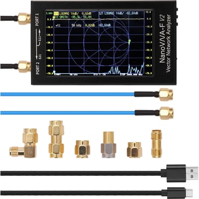 4,3 inch IPS LCD-scherm Vector netwerkanalysator SAA-2 antenneanalysator Korte golven HF VHF UHF zwart