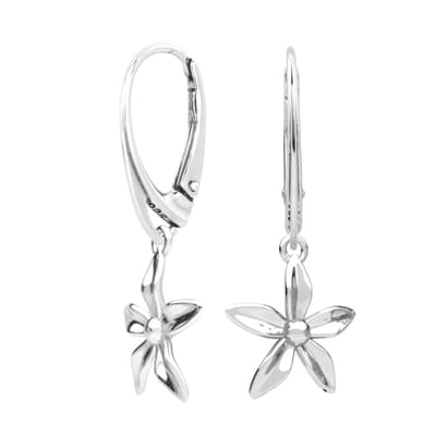 ARLIZI 2386 Oorbellen bloem oorhangers - sterling zilver - 3,5 cm