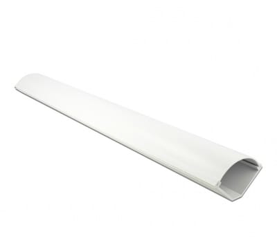 Kunststof kabelgoot voor hoekmontage met zelfklevende plakstrip - 100 x 5,6 cm / wit