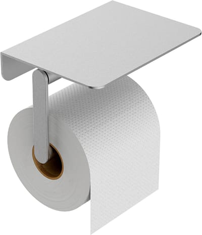 Wiesbaden Alonzo toiletrolhouder met planchet RVS geborsteld