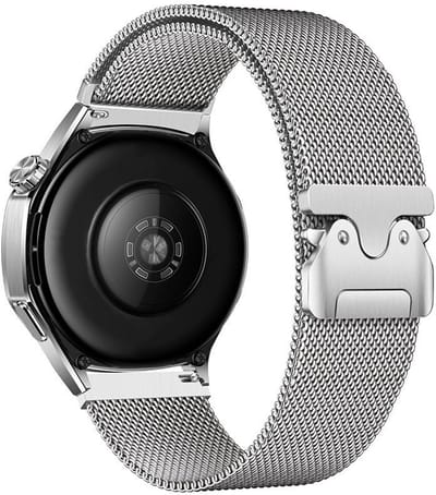 Milanees bandje - geschikt voor Garmin Vivoactive 4 / Venu 4 (45mm) / Venu 3 / 2 / Forerunner 255 / Forerunner 265 / 570 (47mm) en Polar Vantage M / M2 / V3 / Grit X (Pro) - luxe - zilver