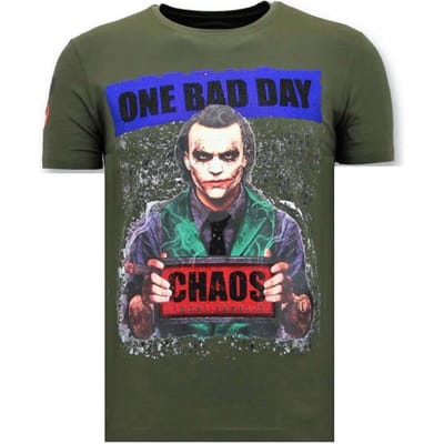Heren T-shirt Exclusief - The Joker Man - Groen