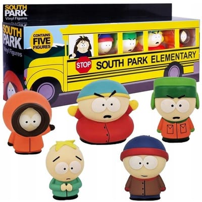 SOUTH PARK FIGURE COLLECTION 2.5INCH 5PCS IN SCHOOL BUS 14,5X35CM