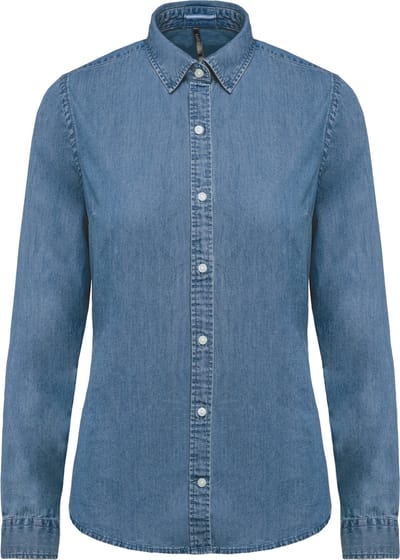 Kariban Damesblouse Denim K509 - Chambray Blue - S