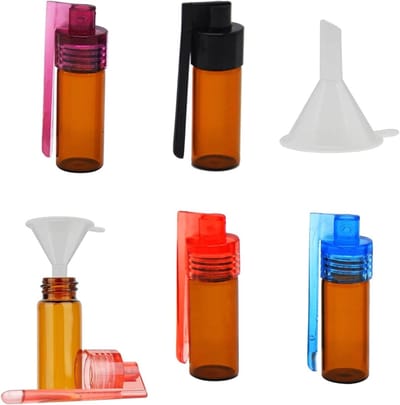 Camping Kruidendispenser Set met Trechter, Waterdichte Poederdispenser voor Kruidens, Ideaal voor Keuken en Reizen (4 Stuks, 51mm)