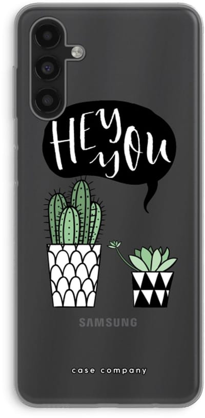 Case Company® - Hoesje geschikt voor Samsung Galaxy A13 5G hoesje - Hey you cactus - Soft Cover Telefoonhoesje - Bescherming aan alle Kanten en Schermrand