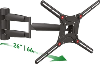 Barkan Lange Premium Full Motion TV-muurbeugel (Extreem Verlengbaar) - 13 inch - 75 inch/33 cm - 190,5 cm - 43 kg