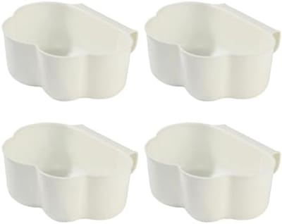 PromoHome 4 stuks hangende afvalbakken voor keukenkastdeur - Opbergemmers voor keuken, badkamer, slaapkamer en kantoor - Wit