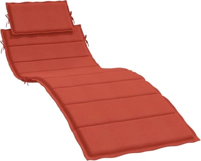 vidaXL - Ligbedkussen - 186x58x4 - cm - stof - gemêleerd - rood