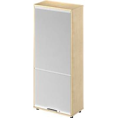 Schäfer Shop Genius Roldeurkast met verticale roldeur TETRIS WOOD, 4,5 ordnerhoogten, H 1910 mm, hoogte incl. glijders, esdoornpatroon