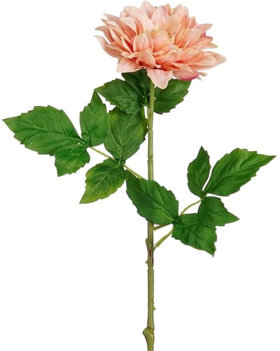 Mica Decorations Kunstbloem Dahlia Artistic - H74 cm - oranje/roze - kunststof - stelen kunstbloemen - boeket - bloemetjes