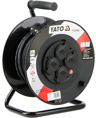 Yato YT-81053 - Verlengsnoer Bêta - 30m - IP44 - 4 Stopcontacten