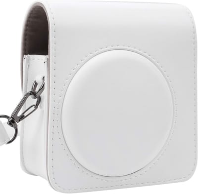 Compacte witte cameratas voor instant camera's - Mini70 schoudertas met verstelbare schouderriem en metalen gesp, ideaal voor fotografie onderweg