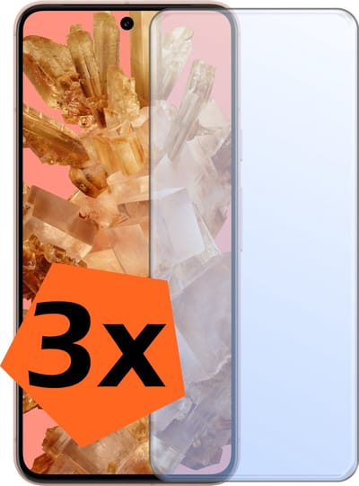 Screenprotector - 3 Stuks - Geschikt voor Google Pixel 8 - Extra Sterk - Gehard Glas - Beschermglas - Tempered Glass - Screen Protector