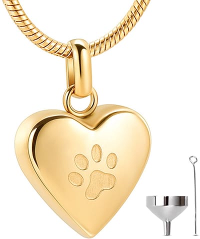 Luxe Ashanger - met Ketting (55 cm) - Voor As, Haren of Parfum - Assieraad - As Ketting - Gedenksieraad - Urn - As Hanger - Incl. As vuller en Opbergzakje - Dog Heart