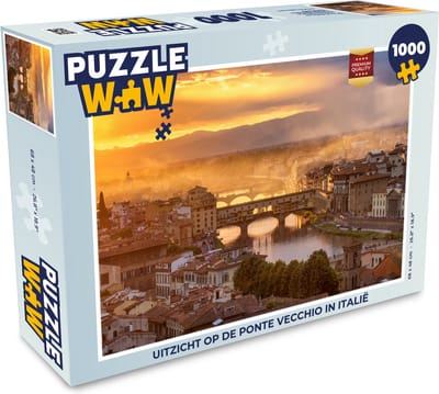 Puzzel Uitzicht op de Ponte Vecchio in Italië - Legpuzzel - Puzzel 1000 stukjes volwassenen
