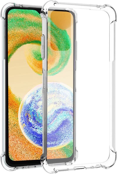 Samsung Galaxy A04s hoesje transparant siliconen backcover shockproof