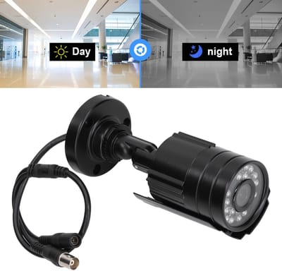 Dailygoody - Analoge CCTV-camera - Waterdichte beveiligingscamera met nachtzicht - 2 MP - Voor binnen en buiten - IP66 - Helder beeld