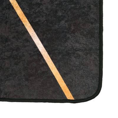 vidaXL - Vloerkleed - wasbaar - anti-slip - 160x230 - cm - zwart - en - goudkleurig