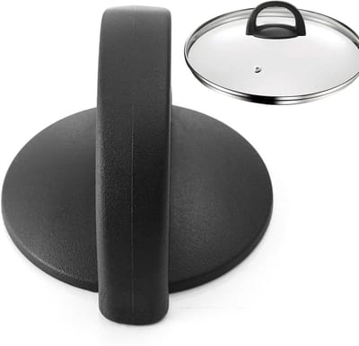 Vervangende Dekselgreep - Reservegreep Kookgerei - Veilig Koken - Ergonomisch Ontwerp - 8 x 5 cm - Zwart